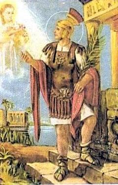 Saint Basilides of Alexandria Holy Card Date And Artist Unknown