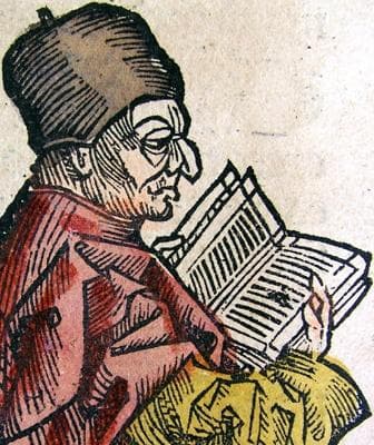 Illustration of Saint Bede The Venerable From The Nuremberg Chronicle 1493