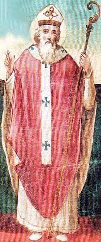 Detail of A Saint Benignus of Milan Holy Card Date And Artist Unknown