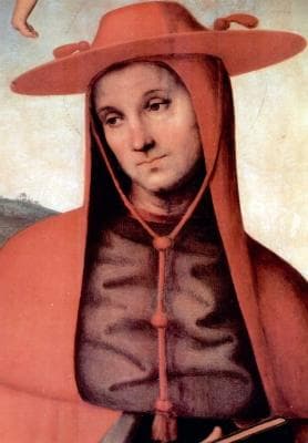 Saint Bernardo Degli Uberti As Depicted In A Detail From The Painting Assumption With Four Saints By Pietro Perugino 1500 Accademia Gallery Florence Italy