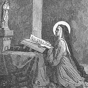Illustration of Saint Bertha of Blangy From Pictorial Lives of The Saints