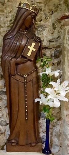 Wooden Statue of Saint Berta Date And Artist Unknown Church of Saint Martin Canterbury England Photographed On 6 October 2017 By Renatoongania Image