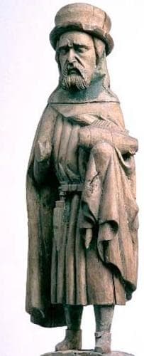 Hardwood Statue of Saint Botvid Artist Unknown 13501500 Ad Möja Möja Church Uppland Sweden Photographed On 6 May 1994 By Lennart Karlsson