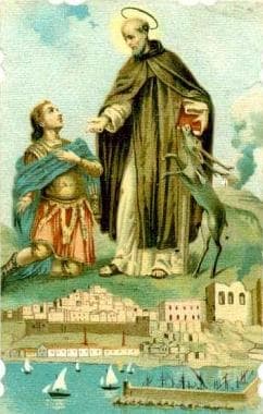 Detail of A Holy Card of Saint Calogero of Sicily Date And Artist Unknown