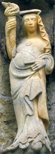 Statue of Saint Wite Date And Sculptor Unknown Church of Saint Candida And Holy Cross Dorset England Photographed On 23 June 2009 By Michael Day Swiped Under License From His Flickr Account