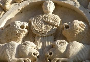 BasRelief of Saint Cerbonius of Populonia On The Cathedral of Massa Marittima Tuscany Italy Taken On 7 April 2006 By Ulrich Mayring