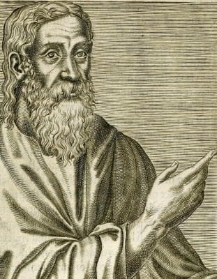 Illustration of Saint Clement of Alexandria From Les Vrais Pourtraits Et Vies Des Hommes Illustres Grecz Latins Et Payens 1584 By André Thevet