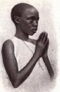 Detail From A German Holy Card of Saint Denis Ssebuggwawo