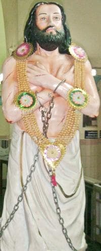 Detail of A Photograph of A Statue of Blessed Devasahayam Pillai Artist Unknown Date Unknown Saint Francis Xavier Cathedral Kottar Nagercoil India Photographed By Kumbalam On 5 July 2013