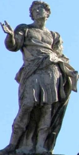 Statue of Saint Dionysius of Phrygia Colonnade of Saint PeterS Basilica Rome Italy C1666 By Lazzaro Morelli