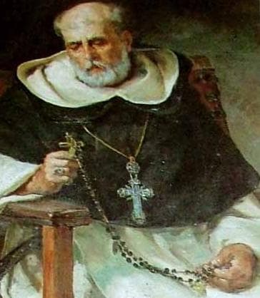 Detail of Painting of Saint Domingo Henares De Zafra Cubero Date And Artist Unknown