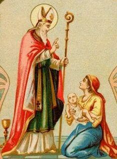 Detail From A Saint Donatus of Ripacandida Holy Card 1898 Artist Unknown