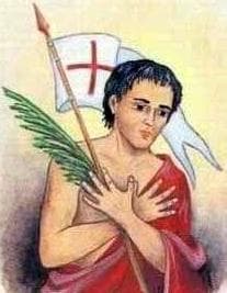 Detail of An Italian Holy Card of Saint Edisto By Bertoni Date Unknown