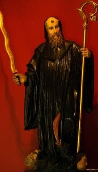 Statue of Saint Emilian Cucullatus Monasterio De San Millan Artist Unknown Photograph Taken In 2008 By Cenobio