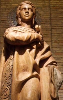 Detail of A Statue of Saint Encratia of Saragossa Date Unknown Artist Unknown Crypt of The Church of Santa Engracia Zaragoza Spain Photographed On 4 October 2014 By Zarateman