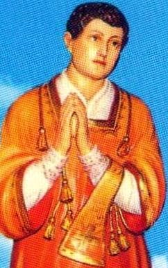 Detail of An Italian Holy Card of Saint Equizio of Telese Artist Photographer And Date Unknown