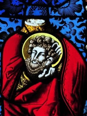 Detail of A 16ThCentury Stained Glass Window of Saint Exuperantius Date Unknown Artist Unknown Reformed Church Lindenplatz Elgg Switzerland Photographed On 20 September 2011 By Roland Zh