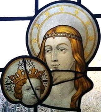 Stained Glass Window Saint Ethelbert of East Anglia With The Christ Child Date Unknown Artist Unknown Saint EthelbertS Church Alby Norfolk England Photographed On 7 November 2010 By Amitchelll125