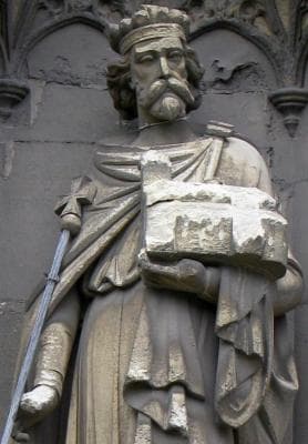 Detail of A Sculpture of Saint Ethelbert of Kent Canterbury Cathedral England Date Unknown Sculptor Unknown Photographed On 15 February 2009 By Saforrest