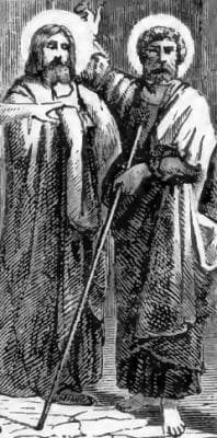 Saints Adrian And Eubulus of Caesarea From Pictorial Lives of The Saints