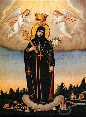 Anonymous 19Th Century Russian Icon of Saint Euphrosyne of Polotsk