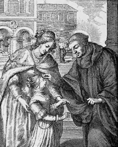 Illustration of Saint Eustatius Abbot From The Book Saints of The Order of Saint Benedict Designed By Father Amandus Liebhaber