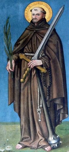 Detail of A Wall Painting of Saint Fidelis of Sigmaringen Date Unknown Artist Unknown Church of Saint Venantius Pfärrenbach Horgenzell Germany Photographed In 2006 By Andreas Praefcke