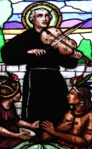 Detail of A Stained Glass Window of Saint Francis Solano Date Unknown Artist Unknown Templo Del Hospital Acámbaro Estado De Guanajuato México Photographed On 22 September 2012 By Enrique LópezTamayo Biosca