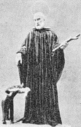 Detail of An Italiano Holy Card of Saint Franco of Assergi Date And Artist Unknown