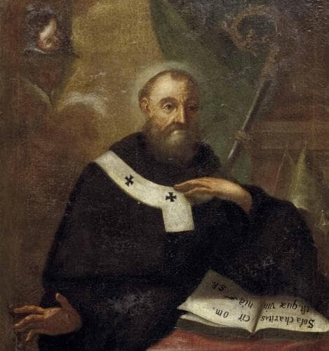 Detail of A 17Th Century Portrait of Saint Fulgentius of Ruspe Artist Unknown