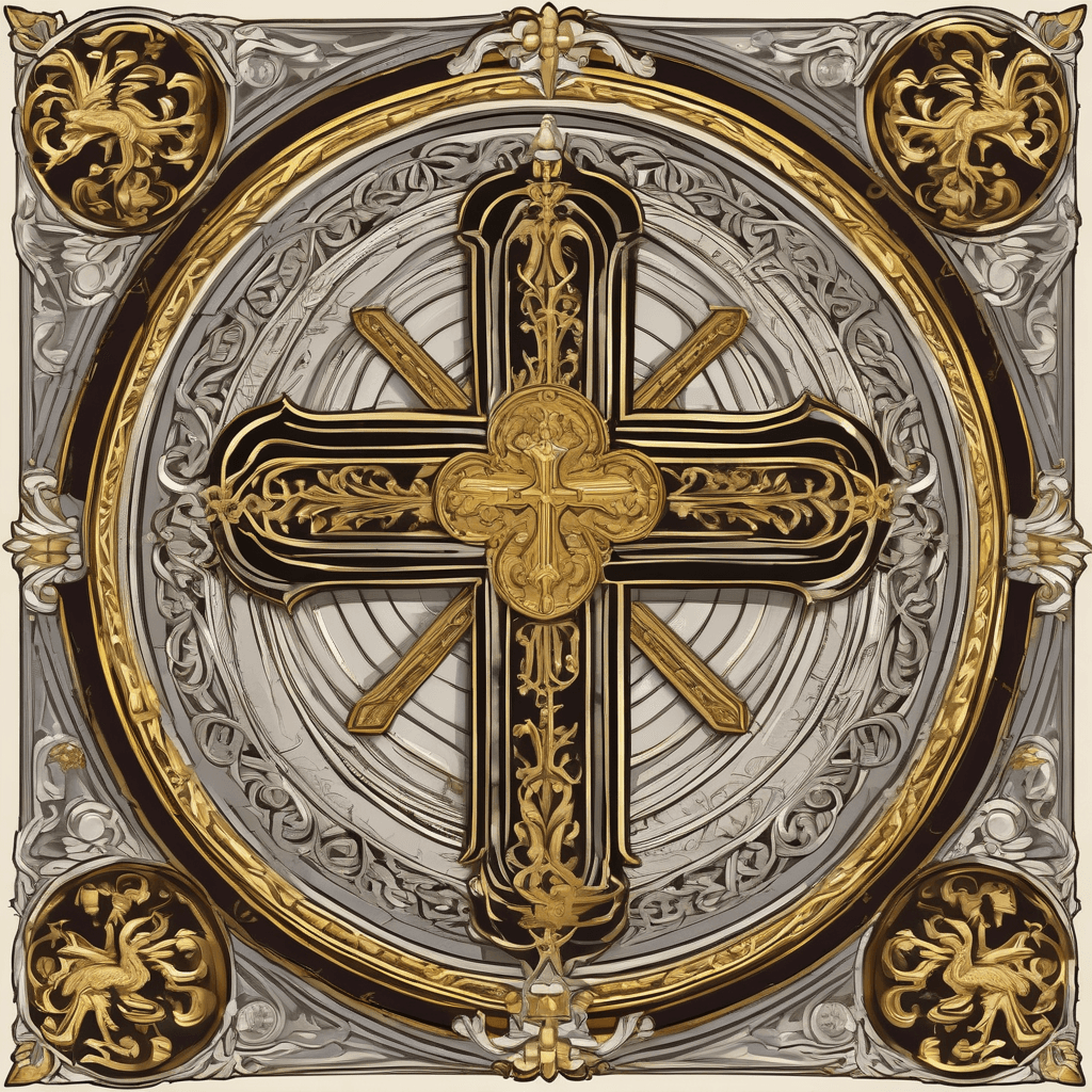 Detail of A Stained Glass Window of Saint Gerald of Corbie Date And Artist Unknown Glass Roof In The Church of Saint Pierre De La Sauve Gironde France Photographed On 31 July 2015 By William Ellison