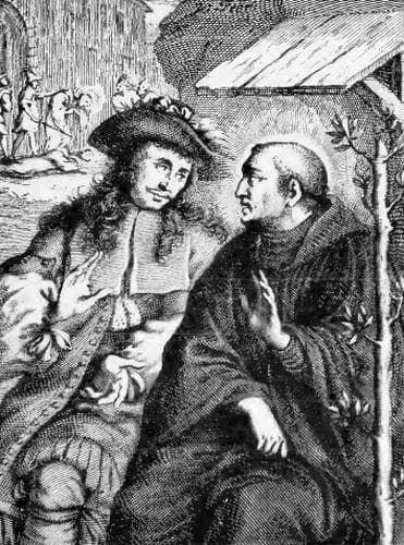 Illustration of Saint Germanus Abbot And Martyr From The Book Saints of The Order of Saint Benedict Designed By Father Amandus Liebhaber