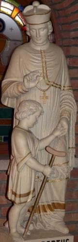 Sculpture of Saint Gilbert of Sempringham Date And Artist Unknown Essen Belgium Photographed In July 2006 By Bocachete