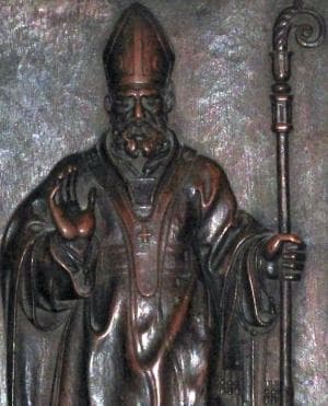 Detail of A Wooden BasRelief of Saint Glycerius of Milan C1600 Artist Unknown Choir of The Cathedral of Milan Italy Photographed On 13 October 2012 By A Ntv