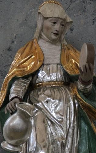 Detail of A Statue of Saint Gunthildis of Suffersheim Date And Artist Unknown Church of Saint Walburga Beilngries Germany Photographed On 1 September 2012 By Mattana