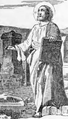 Illustration of Saint Hegesippus of Jerusalem From Pictorial Lives of The Saints