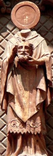 Detail of A Statue of Saint Hilarion of Espalion Date And Artist Unknown Church of Saint John The Baptist Espalion France Photographed By Richard Stracke