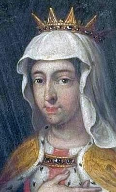 Detail of A 17Th Century Painting of Saint Ida And Count Eustace Artist Unknown Uffizi Gallery Florence Italy