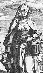 Detail of An Antique Illustration of Saint Joanna The Myrhhbearer