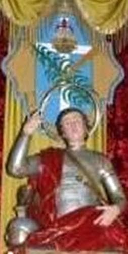 Detail of The Statue of Saint Julian of Sora Above His Reliquary In The Cathedral of Sora Italy Date And Artist Unknown