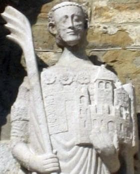 Statue of Saint Justus of Trieste Campanile Cathedral of Trieste Sculptor Unknown Photo Taken In October 2006 By Trieste