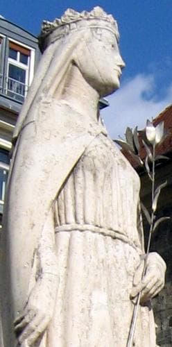 Detail of A Statue of Saint Kinga of Poland Date And Artist Unknown Bupadest Hungary Photographed In 2011 By Dezidor