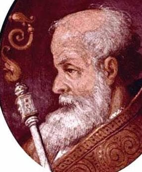 Detail of A Portrait of Saint Lanfranco of Vercelli Date And Artist Unknown