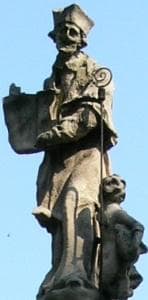 Detail of A Statue of Saint Lazarus of Milan 1728 Artist Unknown Piazza Vetra Milan Italy Photographed On 11 July 2007 By Lorenzo Fratti