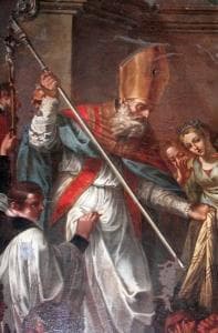 Detail of A Painting of Saint Leo of Catania Overcoming The Magician of Heliodorus