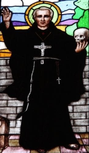 Detail of A Stained Glass Window of Saint Leonard of Port Maurice Date And Artist Unknown Temple Hospital Acámbaro Estado De Guanajuato México Photographed On 22 September 2012 By Enrique LópezTamayo Biosca