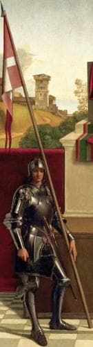 Detail of The Painting Madonna And Child Enthroned Between Saint Francis And Saint Liberalis By Giorgione C1505 Duomo Castelfranco Veneto Italy