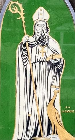 Illustration of Saint Liborius of Le Mans From A Wayside Shrine In Bildstock Am Tannenweg Borchen Kreis Paderborn Germany Date And Artist Unknown Photographed On 28 March 2016 By Tsungam