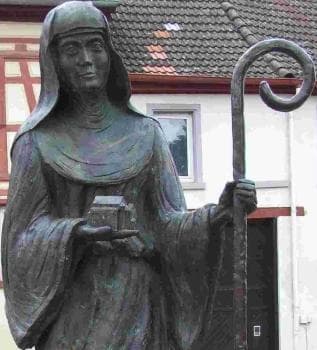 Detail of A Statue of Saint Lioba Date And Artist Unknown Schornsheim Germany Photographed On 28 September 2007 By Kandschwar