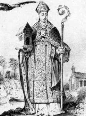 Illustration of Saint Liutwin of Trier C1850